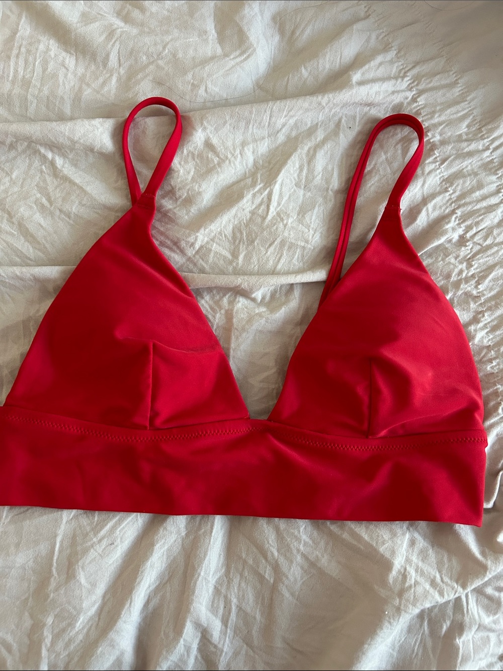Aerie Red Triangle Bikini top